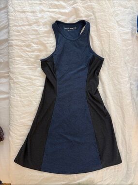 Outdoor Voices Navy and Black Panel Racerback Mini Dress